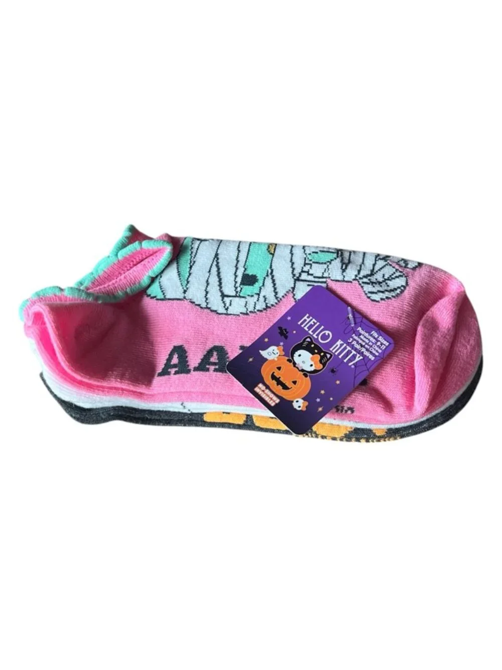Hello Kitty Halloween No Show Socks New